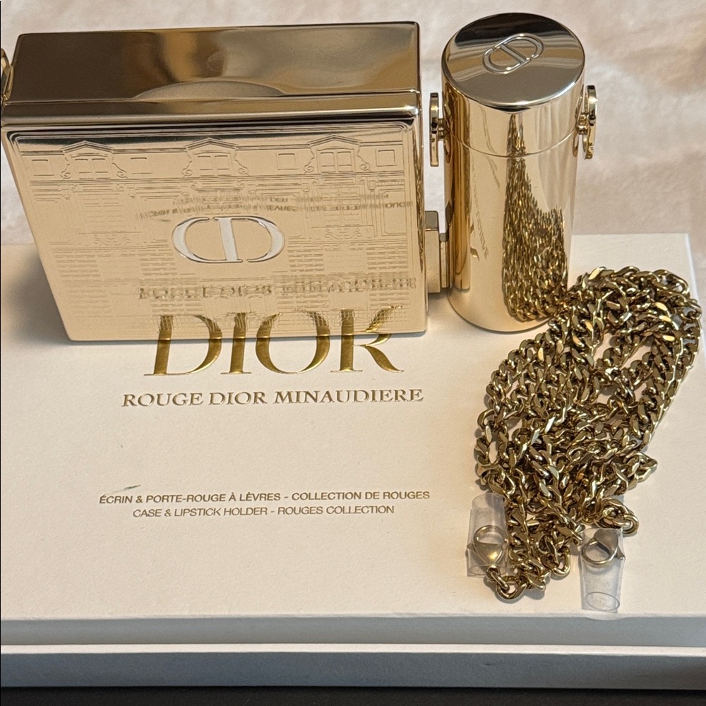 New Dior Gold Mini Limited Edition Makeup Clutch